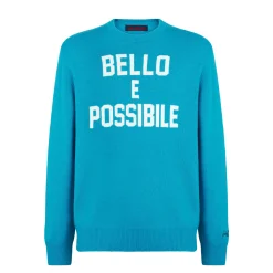 Herrenpullover mit Bello e Possibile-Aufdruck