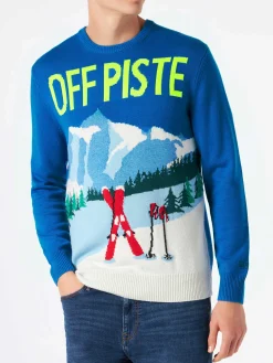Herrenpullover mit Bergpostkarte