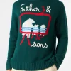 Herrenpullover mit Bären-Stickerei