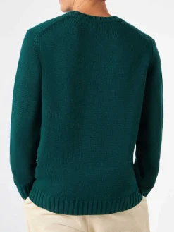 Herrenpullover mit Bären-Stickerei