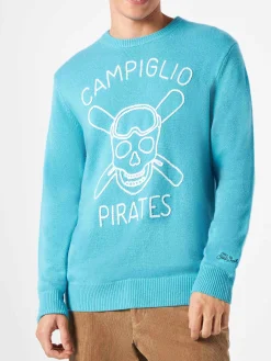 Herrenpullover mit Campiglio-Piraten-Stickerei