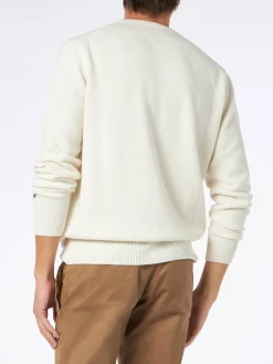 Herrenpullover mit Ciaspole e Nuvole-Aufdruck