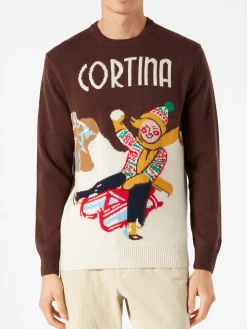 Herrenpullover mit Cortina-Postkartendruck