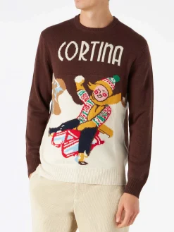 Herrenpullover mit Cortina-Postkartendruck