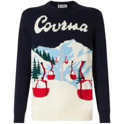 Herrenpullover mit Courmayeur-Postkarte