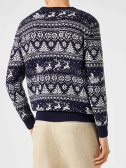 Herrenpullover mit „I believe in Santa“-Schriftzug