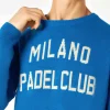 Herrenpullover mit Jacquard-Aufdruck „Milano Padel Club“.