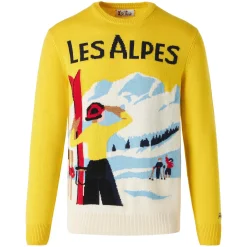 Herrenpullover mit Les-Alpes-Postkarte