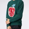 Herrenpullover mit New-York-Apfel-Print