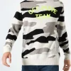 Herrenpullover mit Off-Piste-Team-Camouflage-Print