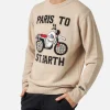Herrenpullover mit „Paris to St.Barth“-Frontprint