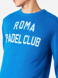 Herrenpullover mit Roma Padel Club-Jacquard-Print