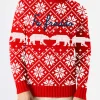 Herrenpullover mit Rundhalsausschnitt und Fa Freddo-Schriftzug