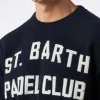 Herren-Pullover mit Rundhalsausschnitt und Jacquard-Aufdruck des St. Barth Padel Club