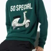 Herrenpullover mit Rundhalsausschnitt und Vespa-Jacquard-Print | VESPA© SONDEREDITION