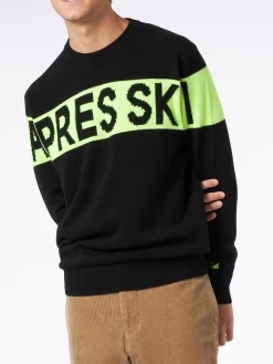 Herrenpullover mit Rundhalsausschnitt und Après-Ski-Jacquard-Print