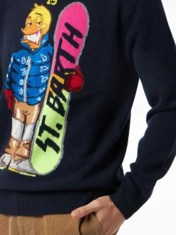 Herren-Pullover mit Rundhalsausschnitt und Crypto Ducky-Jacquard-Print | CRYPTO PUPPETS SONDERAUSGABE