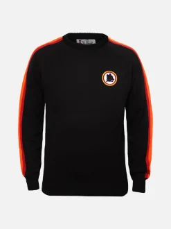 Herrenpullover mit Rundhalsausschnitt und Roma-Aufnäher | AS ROMA SPECIAL EDITION
