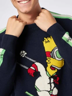Herrenpullover mit Rundhalsausschnitt und Bart-Simpson-Jacquard-Print | DIE SIMPSONS-SONDERAUSGABE