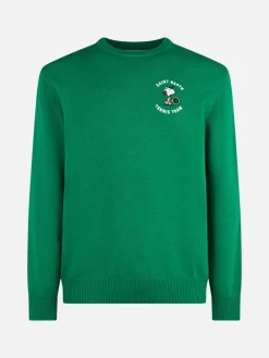 Herrenpullover mit Rundhalsausschnitt und Snoopy-Tennis-Jacquard-Print | SNOOPY – ©PEANUTS SONDERAUSGABE