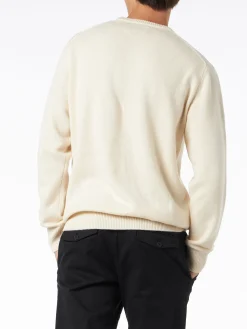 Herrenpullover mit Rundhalsausschnitt und „Christmas in Saint Barth“-Stickerei