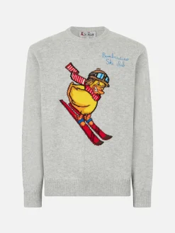 Herren-Pullover mit Rundhalsausschnitt und Crypto Ducky-Jacquard-Print | CRYPTO PUPPETS SONDERAUSGABE