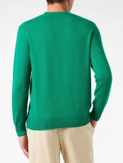 Herrenpullover mit Rundhalsausschnitt und Snoopy-Tennis-Jacquard-Print | SNOOPY – ©PEANUTS SONDERAUSGABE