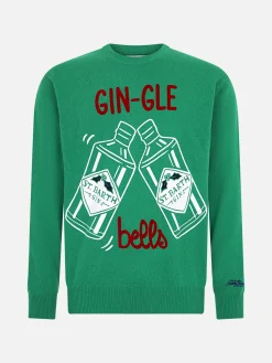 Herrenpullover mit Rundhalsausschnitt und GIN-GLE-bells-Jacquard-Print