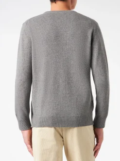 Herrenpullover mit Rundhalsausschnitt und Vespa-Stickerei | VESPA© SONDEREDITION