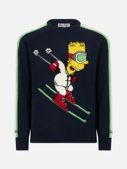 Herrenpullover mit Rundhalsausschnitt und Bart-Simpson-Jacquard-Print | DIE SIMPSONS-SONDERAUSGABE