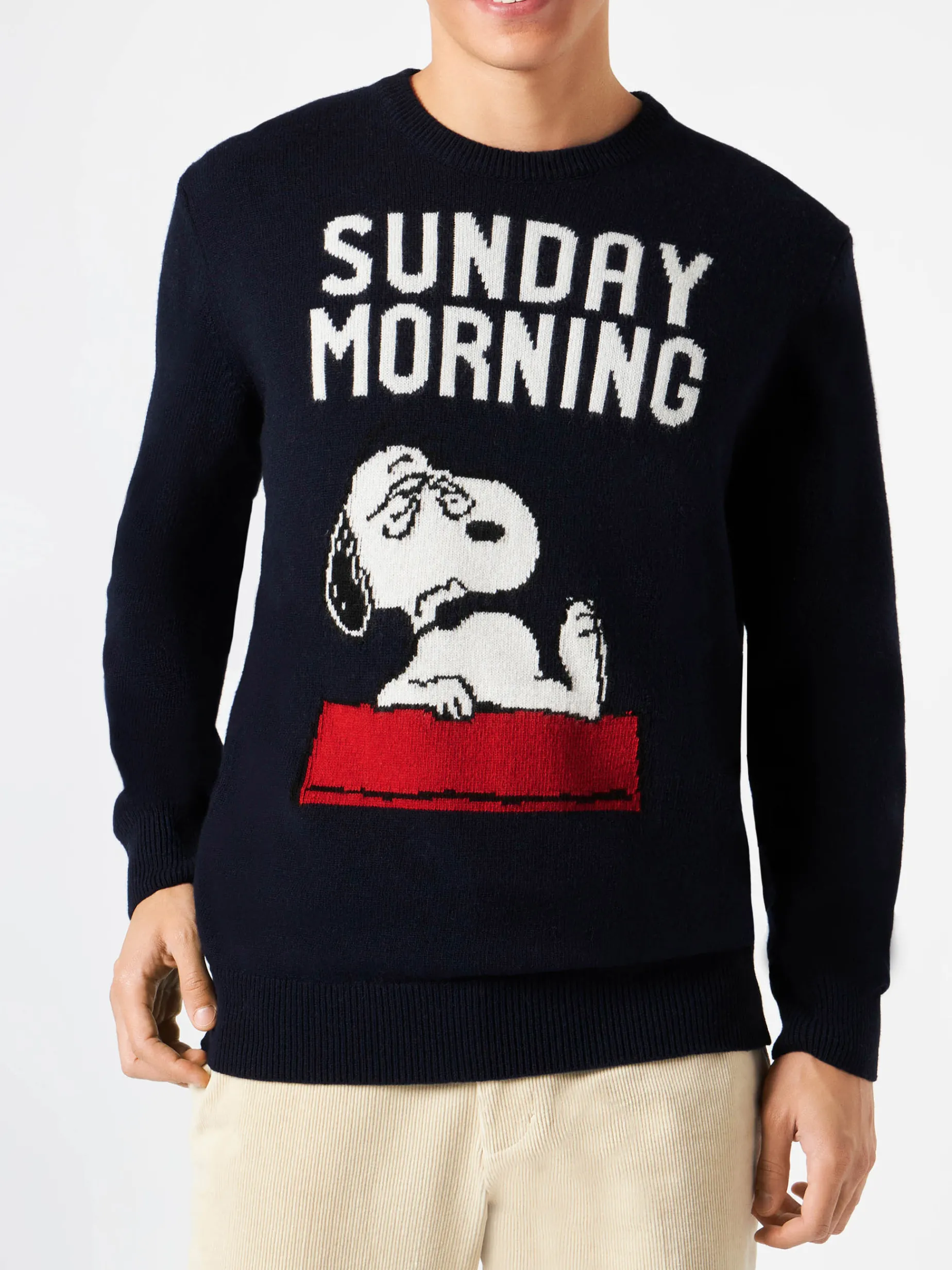 Herrenpullover mit Snoopy Sunday Morning-Aufdruck | SNOOPY – PEANUTS™ SONDEREDITION