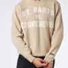 Herrenpullover mit St. Barth VS Courchevel-Aufdruck