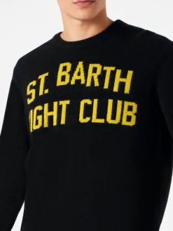 Herrenpullover mit St. Barth Night Club-Aufdruck