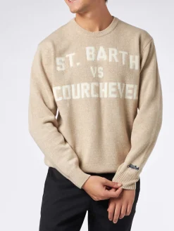 Herrenpullover mit St. Barth VS Courchevel-Aufdruck