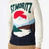 Herrenpullover mit St.Moritz-Postkartendruck