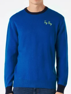 Herrenpullover mit Toy Boy-Stickerei