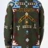 Herrenstrickjacke mit Stickerei