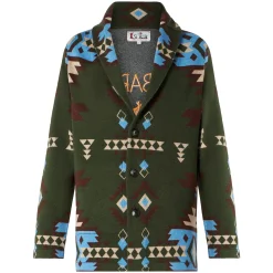 Herrenstrickjacke mit Stickerei