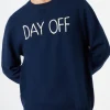 Herren-Strickpullover mit Rundhalsausschnitt und Day Off-Stickerei