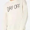 Herren-Strickpullover mit Rundhalsausschnitt und Day Off-Stickerei