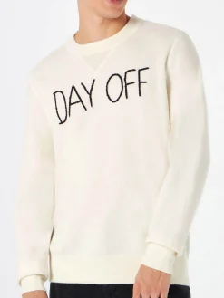 Herren-Strickpullover mit Rundhalsausschnitt und Day Off-Stickerei