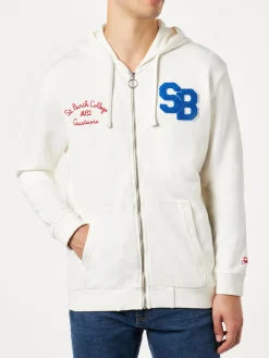 Herren-Sweatshirt aus Baumwolle mit Aufnäher und Stickerei