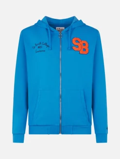 Herren-Sweatshirt aus Baumwolle mit Aufnäher und Stickerei