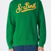 Herren-Sweatshirt mit Rundhalsausschnitt und Frottee-Logo