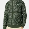 Herren-Sweatshirt mit Rundhalsausschnitt und grünem Bandana-Aufdruck