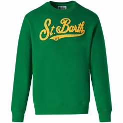 Herren-Sweatshirt mit Rundhalsausschnitt und Frottee-Logo