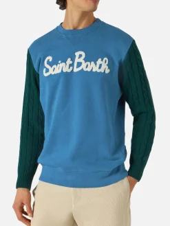 Herren-Sweatshirt mit Strickärmeln