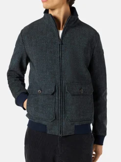 Herren-Thermojacke in Melangeblau