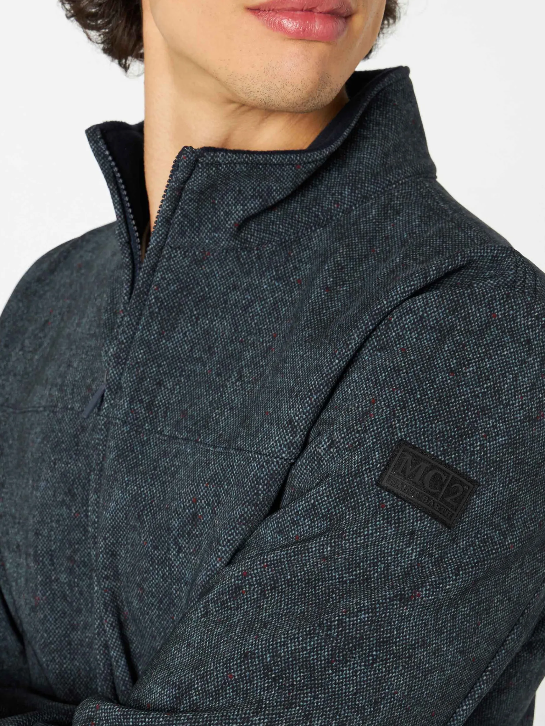 Herren-Thermojacke in Melangeblau