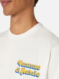 Herren-T-Shirt Arnott aus schwerer Baumwolle mit Vacanze di Natale locandina | VACANZE DI NATALE SONDERAUSGABE